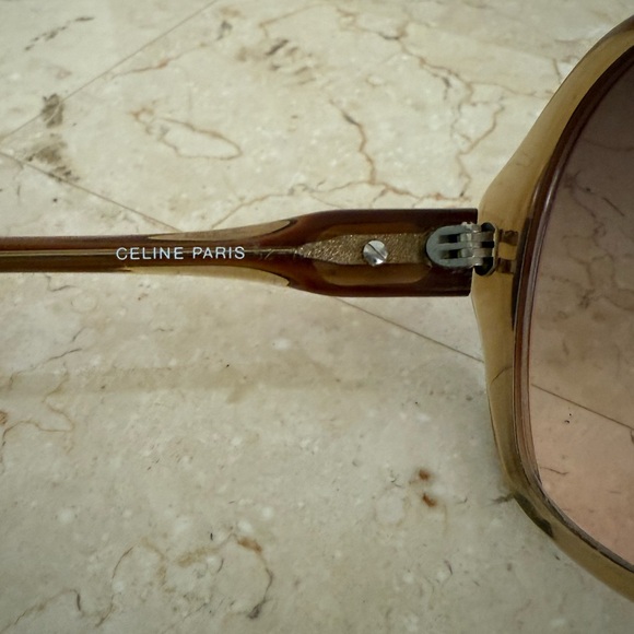 Celine Vintage Chic Oversized Sunglasses - Brown and Gold main image 4